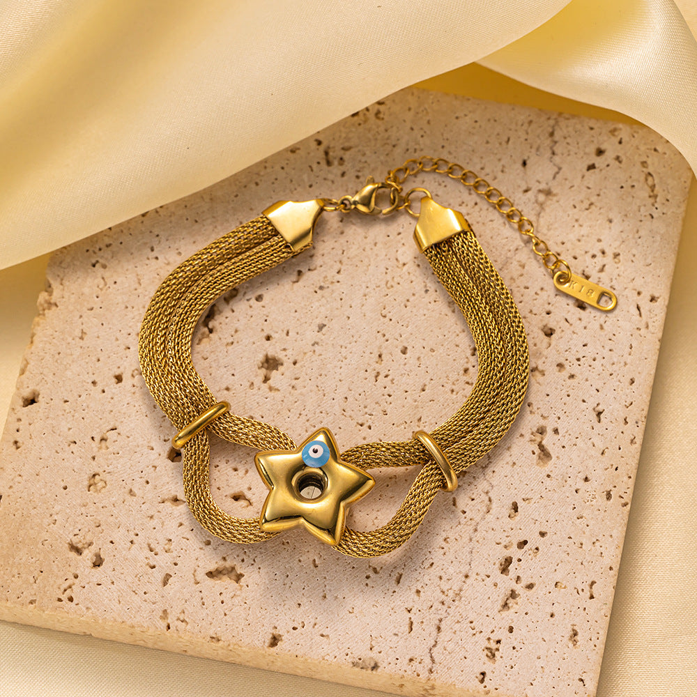 Wholesale Light Luxury Bracelet Gold Plated Bracelet Butterfly Pearl Flower Bracelet Titanium Steel Bracelets ACC-BT-Tais004