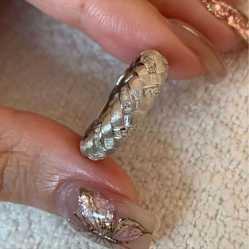 Wholesale zircon tiger eye open ring