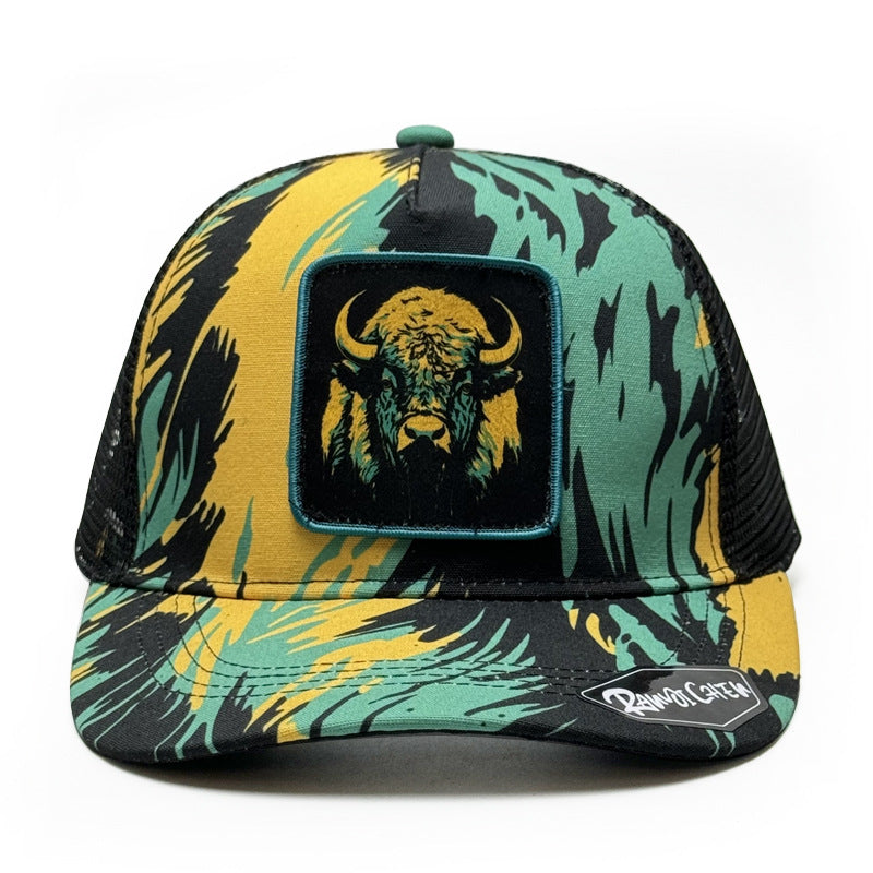Wholesale  Graffiti Print Baseball Cap Animal Camouflage Embroidered Cap