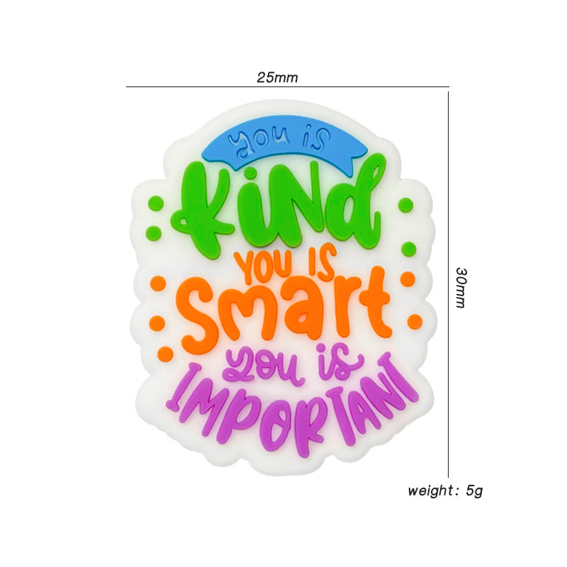 Wholesale 10pcs Colorful English Letters Focal Beads DIY Bead Accessories ACC-BDS-WDX129