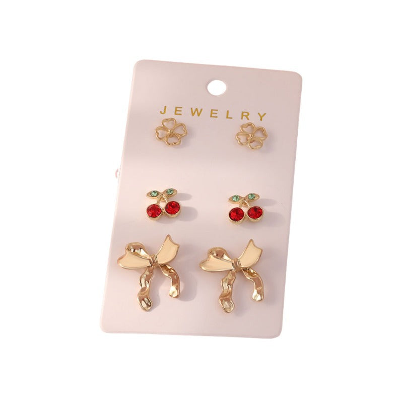 Wholesale Oil-dripping fruit and bee earring