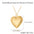 Wholesale carved love heart open photo frame  photo pendant necklace