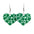 Wholesale  Patrick Clover Green Irish Party  Four-leaf Clover Love  Letter Earrings