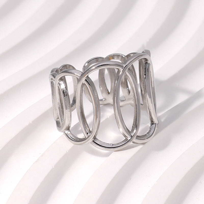 Wholesale Open Index Finger Ring Stainless Steel Rings ACC-RS-Manguo006