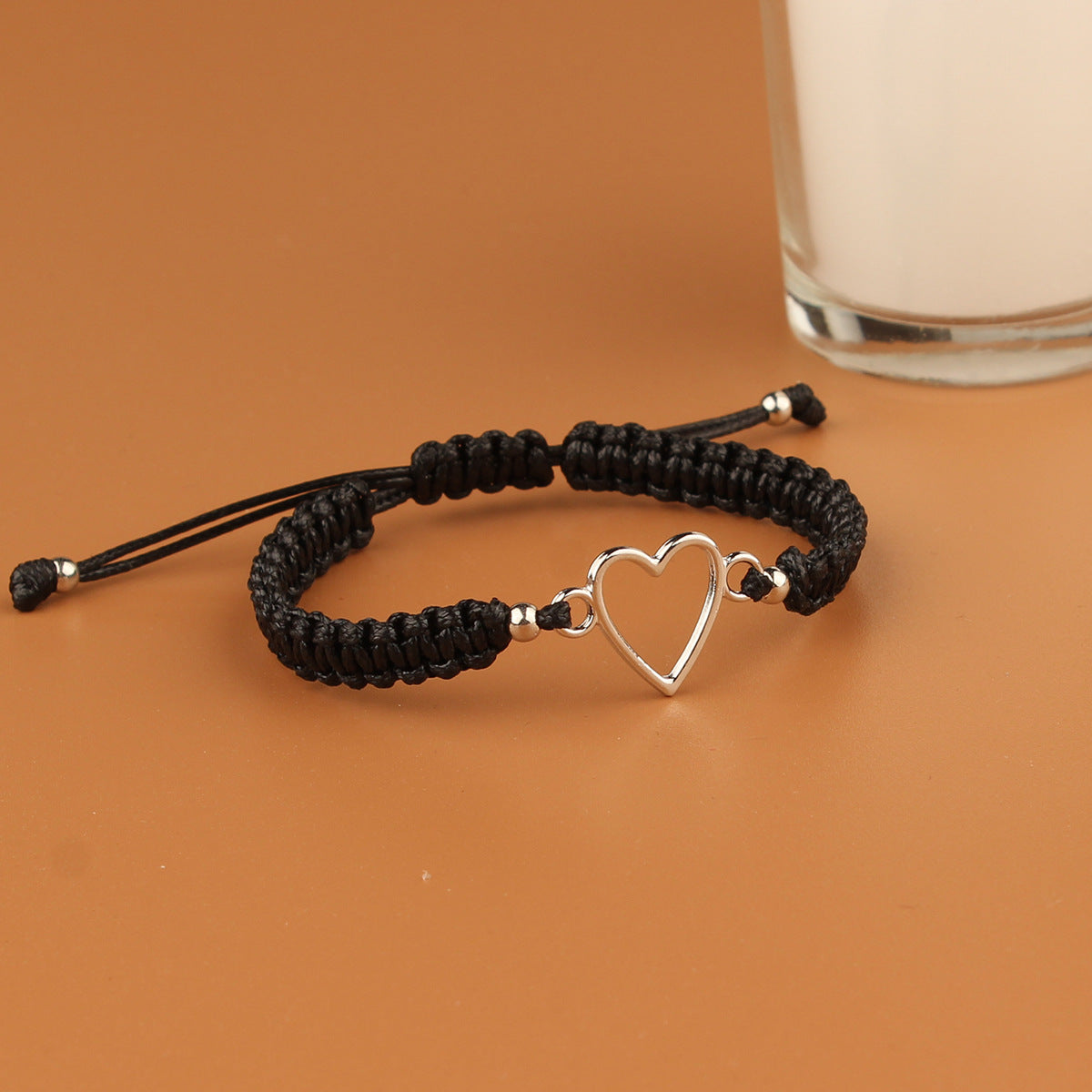 Wholesale Love Couple Valentine's Day  Star Language Black and White Hand Rope Bracelet