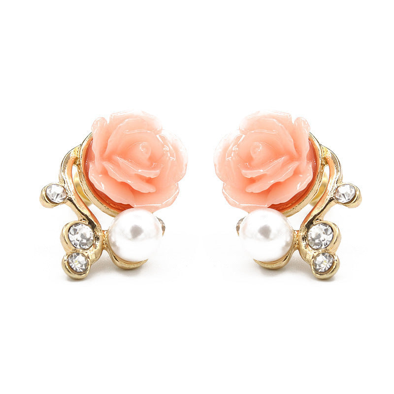 Wholesale  diamond-embedded geometric earrings