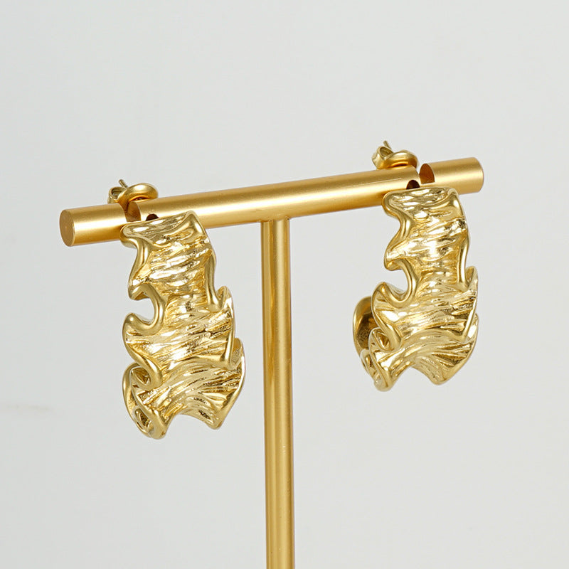 Wholesale 18K  style lava titanium steel earrings