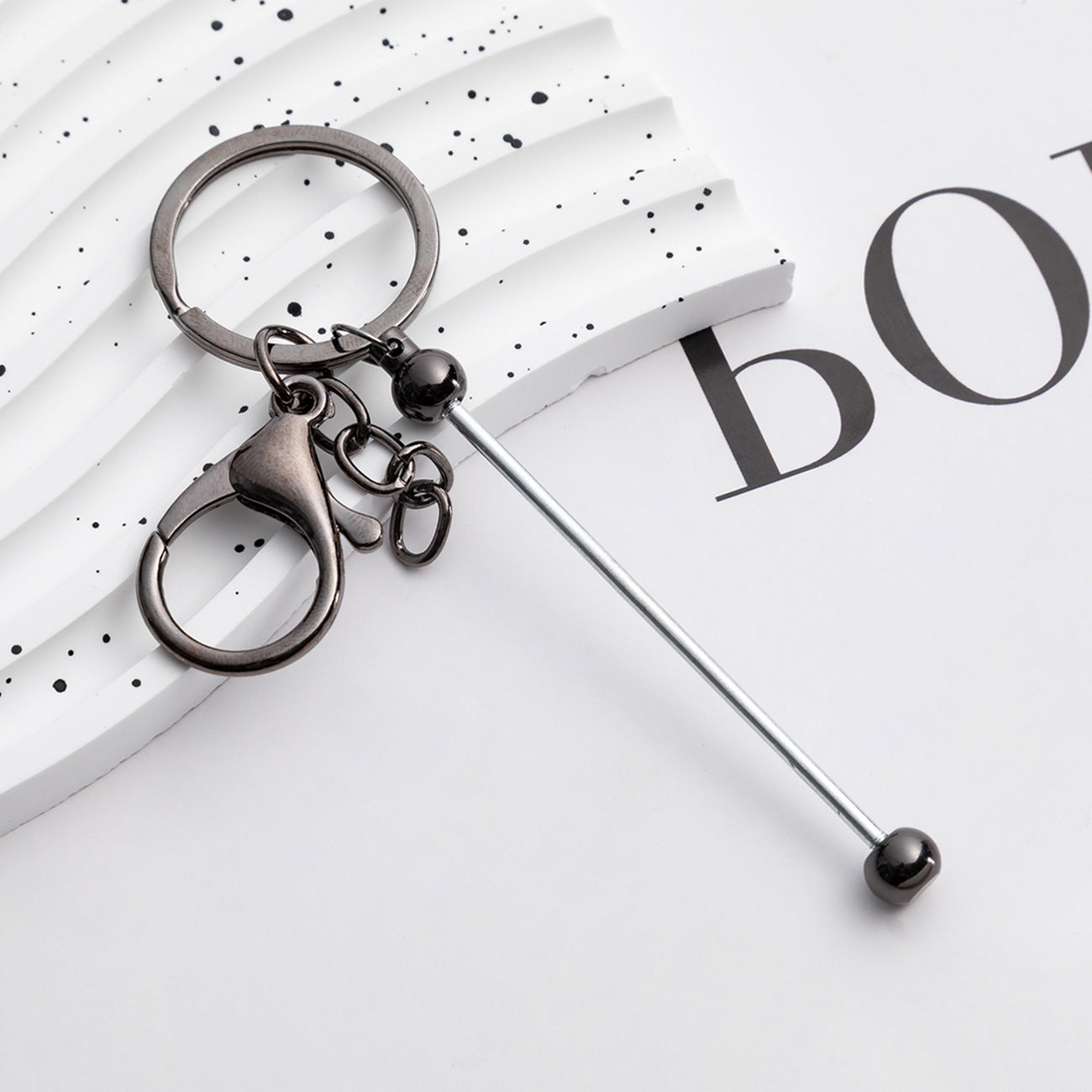 Wholesale Beadable Keychains Colorful DIY Beaded Keychains ACC-KC-HuaH008