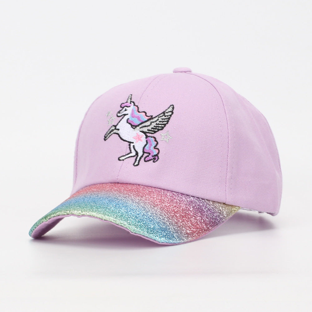 Wholesale Children's Cartoon Unicorn Baseball Cap Kids Hat ACC-KH-JingHong004