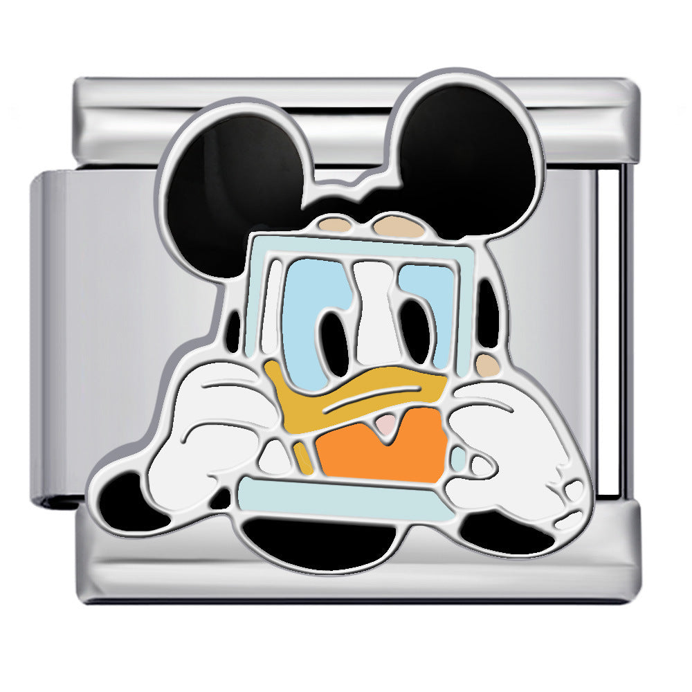 Wholesale  Italian ModuleTitanium Steel Cute Cartoon Series DIY  Bracelet