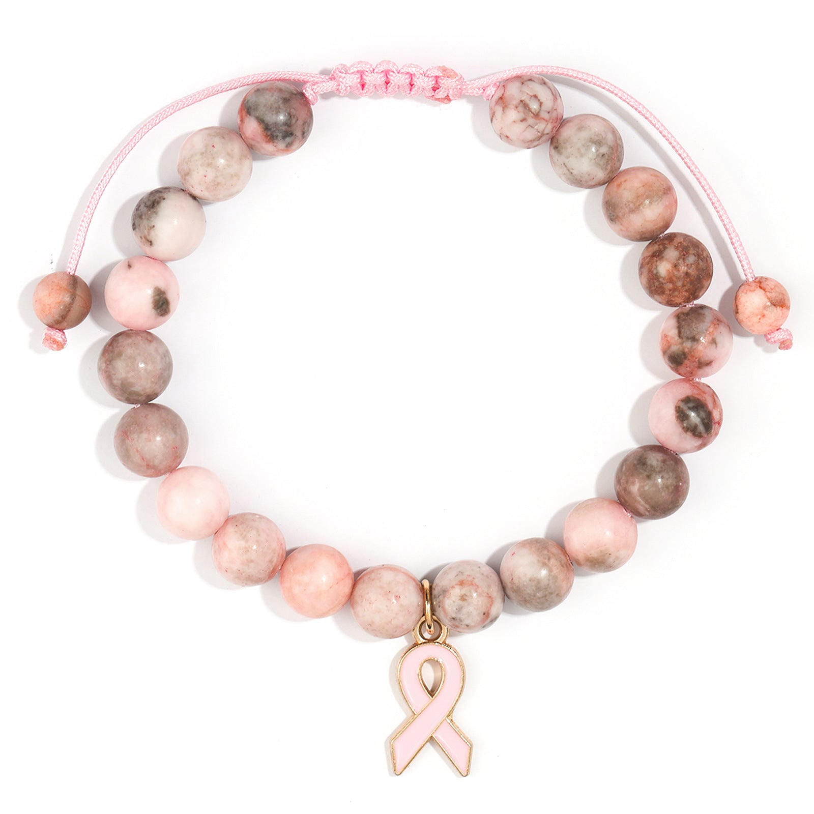 Wholesale pink crystal ribbon pendant bracelet