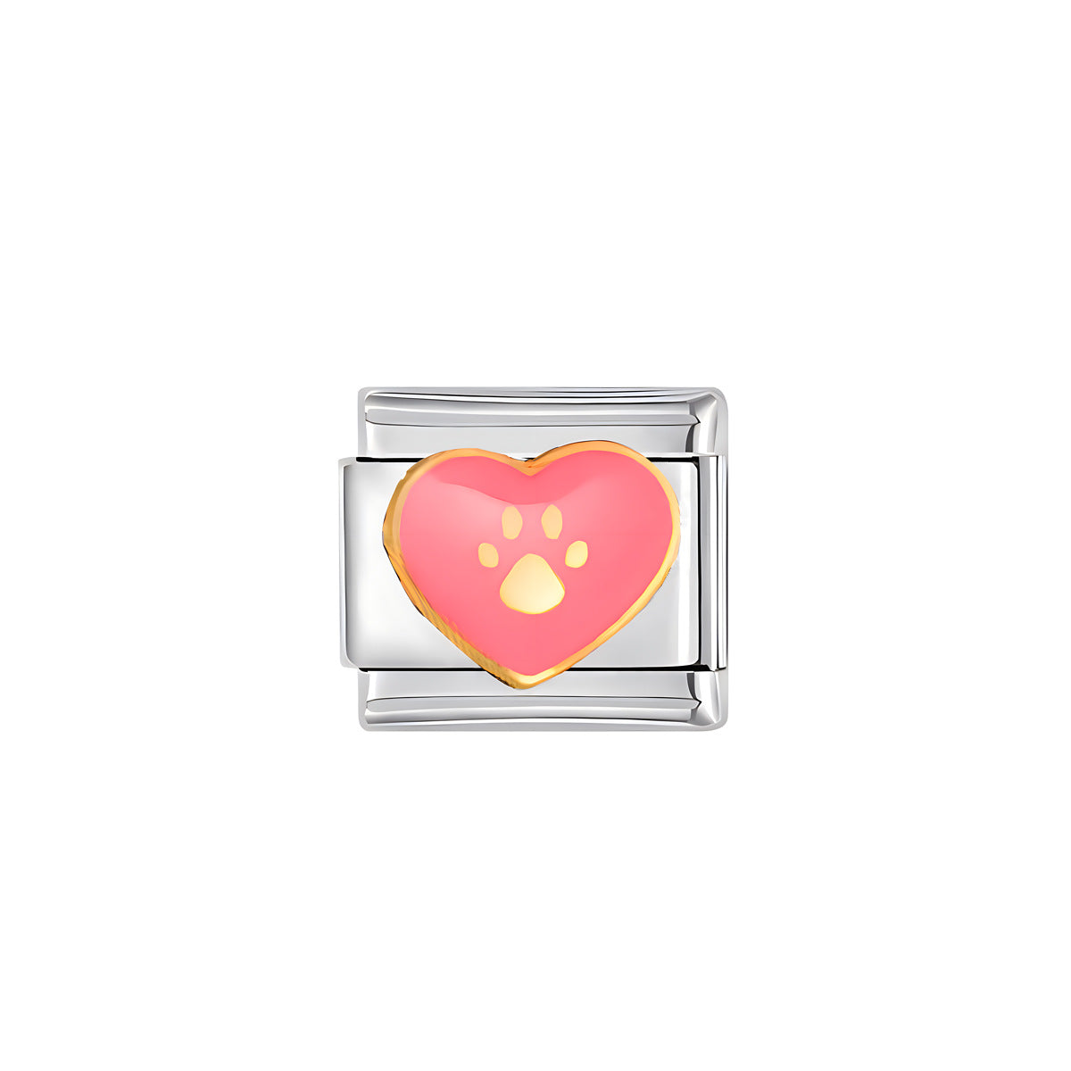 Wholesale Italian Charm Heart Titanium Steel Module Bracelet Free  Matchinging Splicing DIY Charms