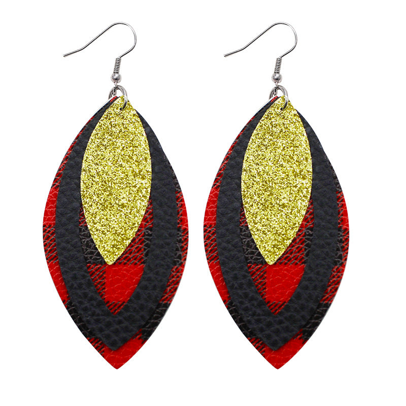 Wholesale Cortex  S-shaped leaves  earrings