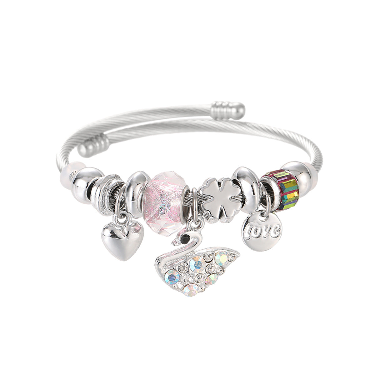 Wholesale Beaded Swan Bracelet Animal Bracelet ACC-BT-jiax005