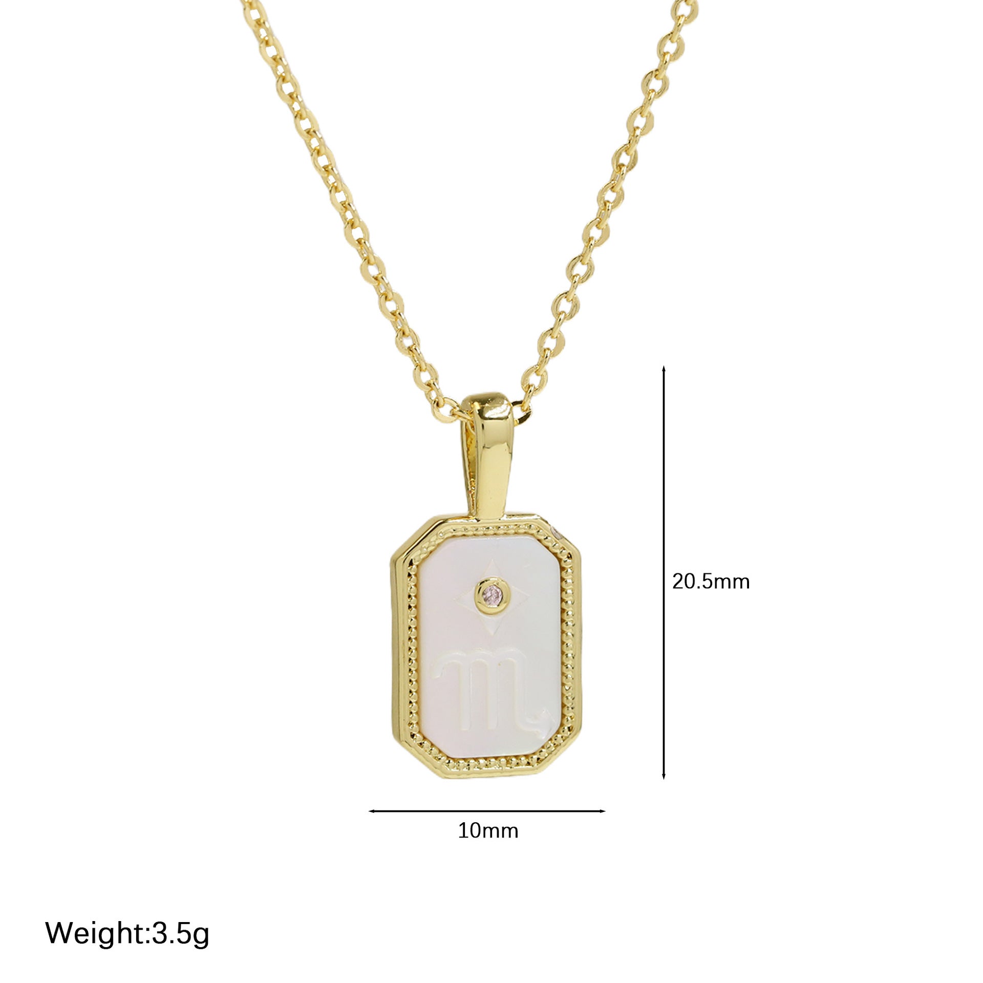 Wholesale Shell relief convex feel twelve constellation necklace