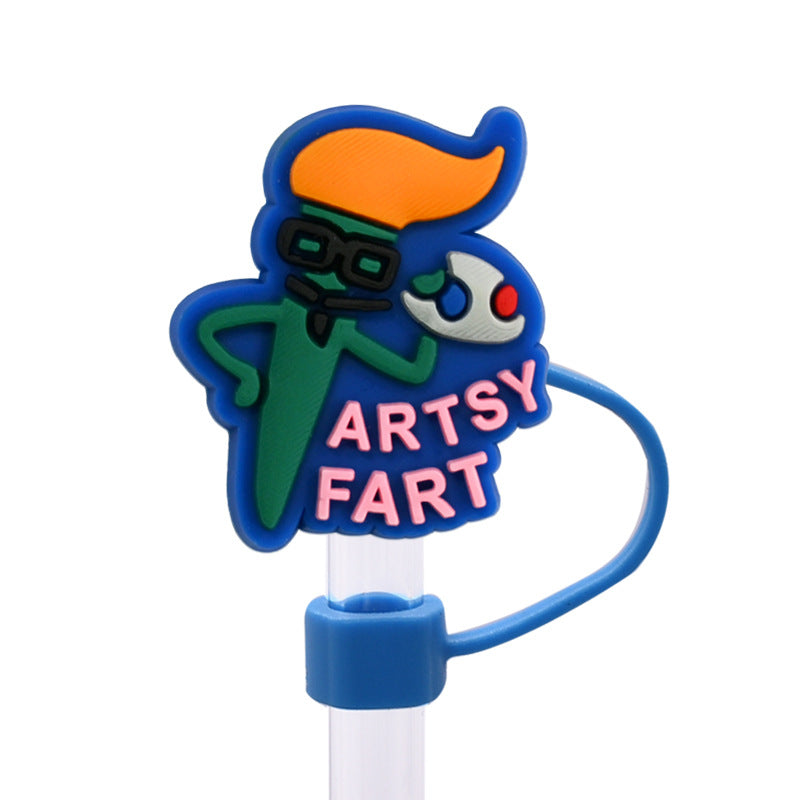 Wholesale Random 100pcs Cute Monster Straw Cover 10MM Straw Tube Cap