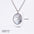 Wholesale Titanium Steel Oval Sun Necklace Natural Shell Inlaid Pendant Necklaces
