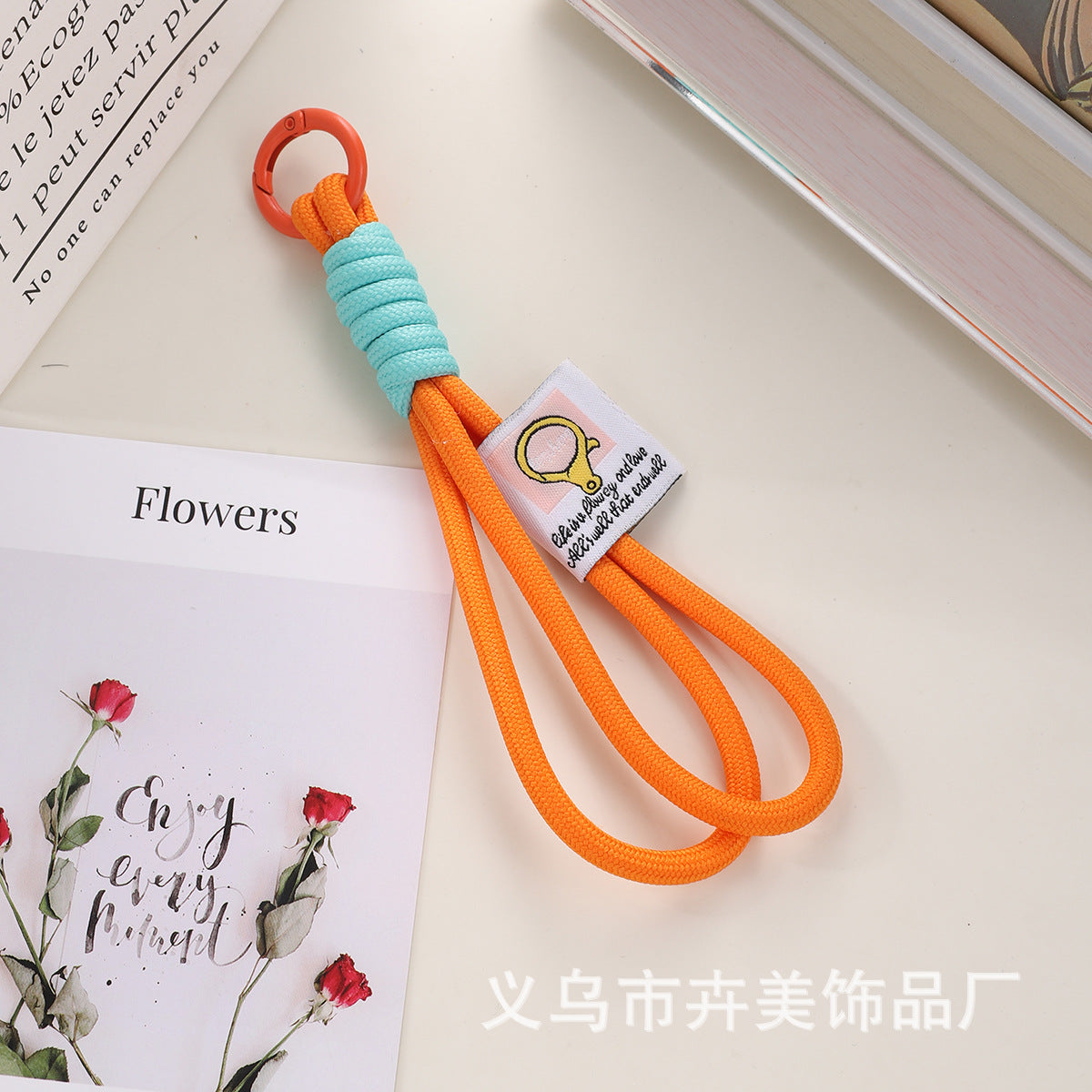 Wholesale Contrast color  wrist strap keychain