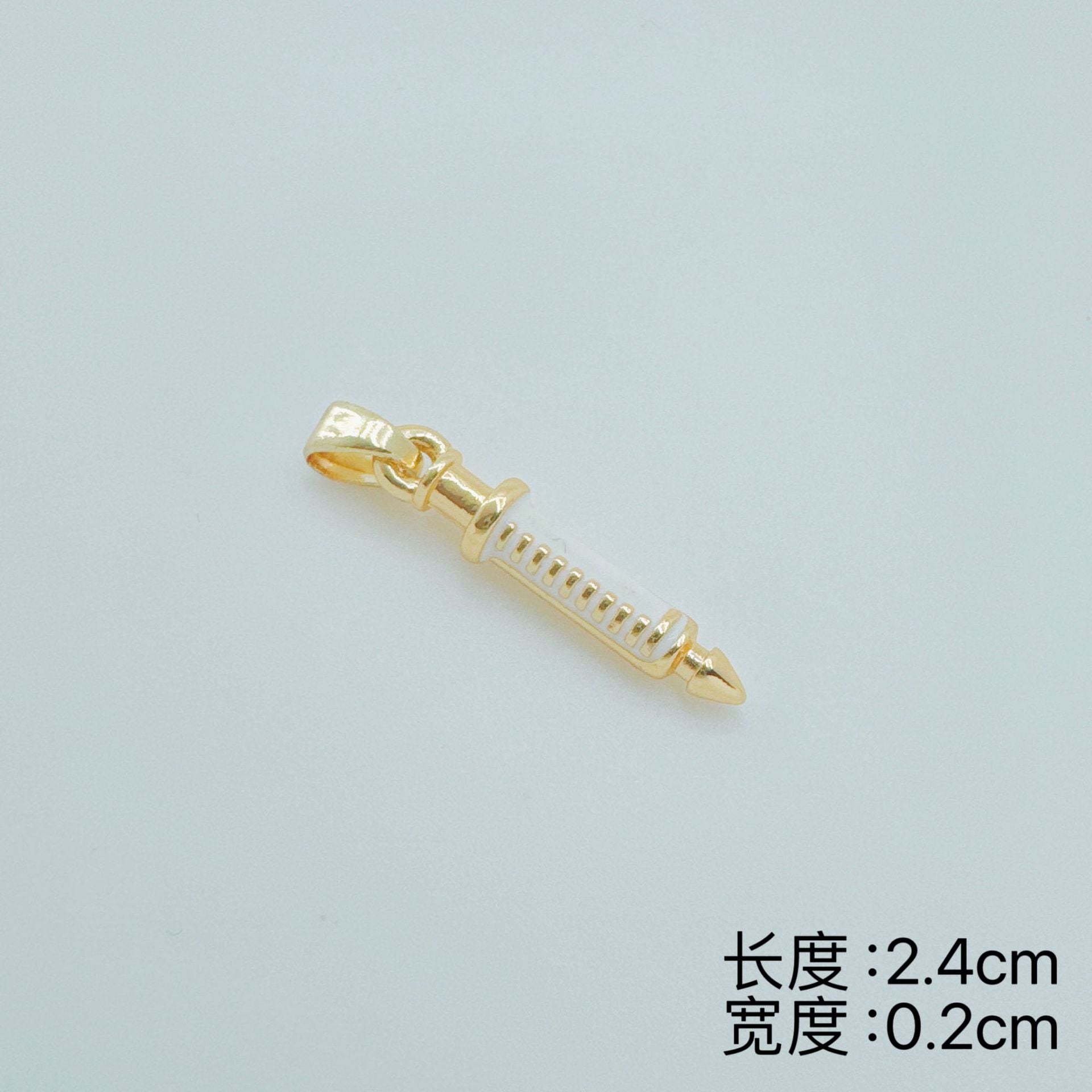 Wholesale 18K Gold Plated Copper Nurse Pendant Necklace,  Syringe and Nurse Cap Design,  Fashion Accessory for Women