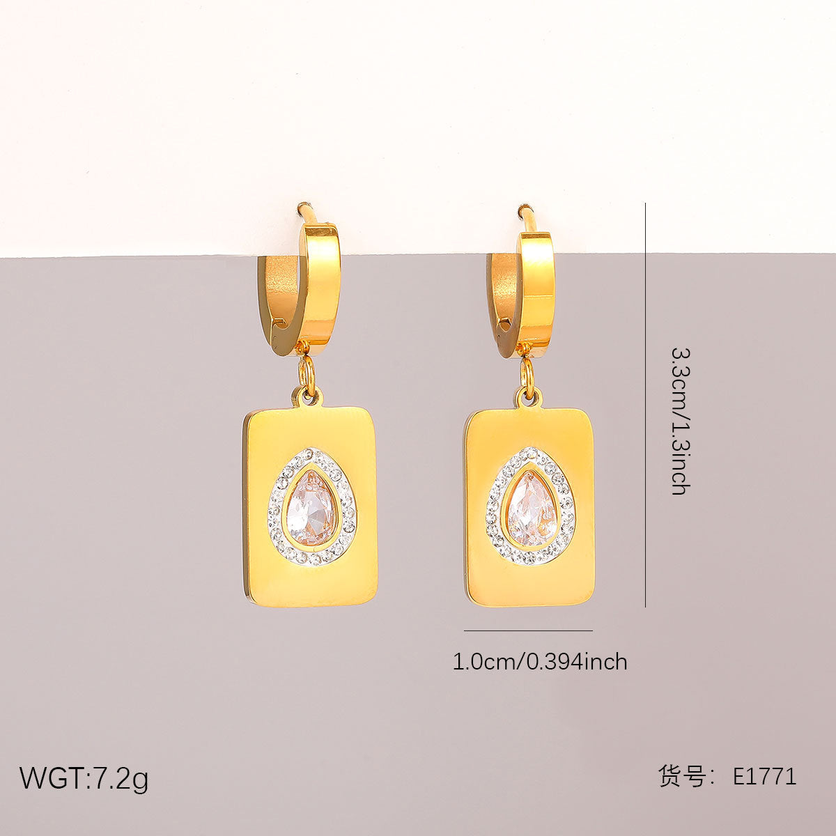 Wholesale Stainless steel flower and heart earrings