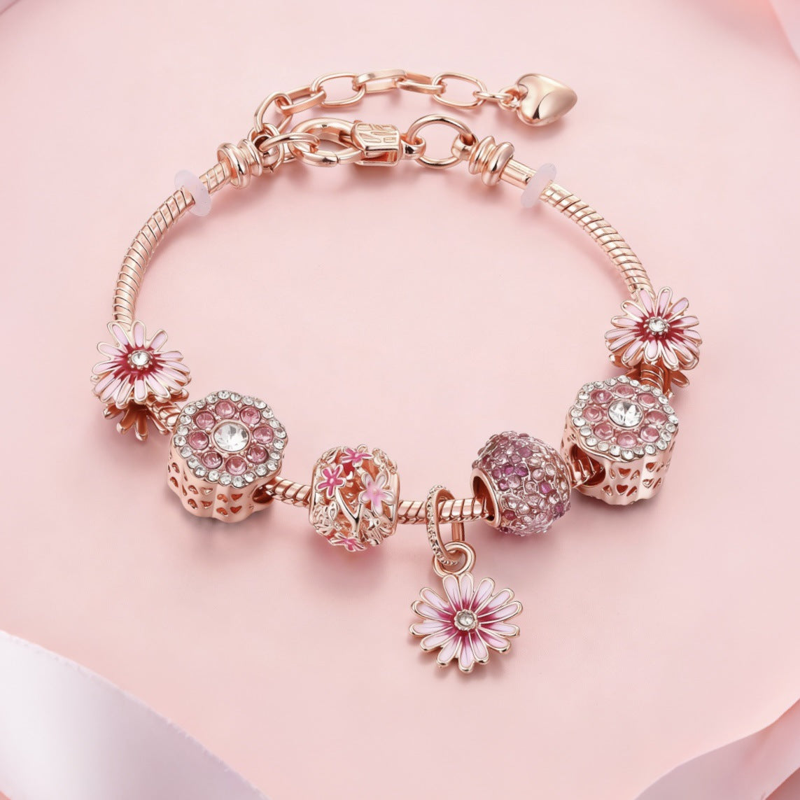 Wholesale Swan Heart Design Bracelet Gold Fashion Accessory Gift for Women