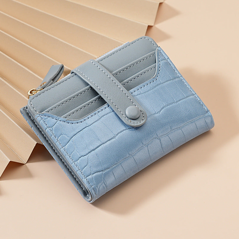 Wholesale Trendy Women' s PU Leather Crocodile Pattern Short Wallet Multi-Card Slot Everyday Fashion Accessory Gift