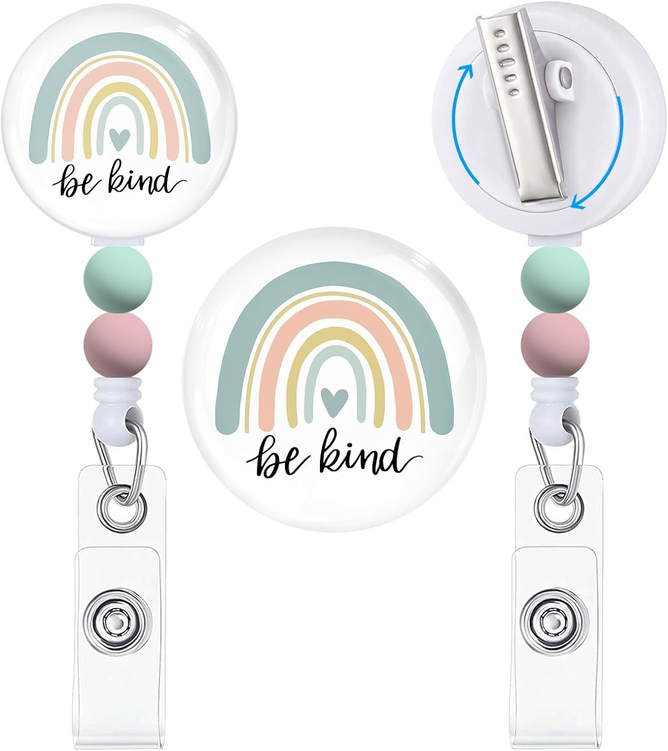 Wholesale Rainbow Devil Eyes Autism Badge Scroll Retractable Keychain Badge Reels ACC-KC-ChiHai009