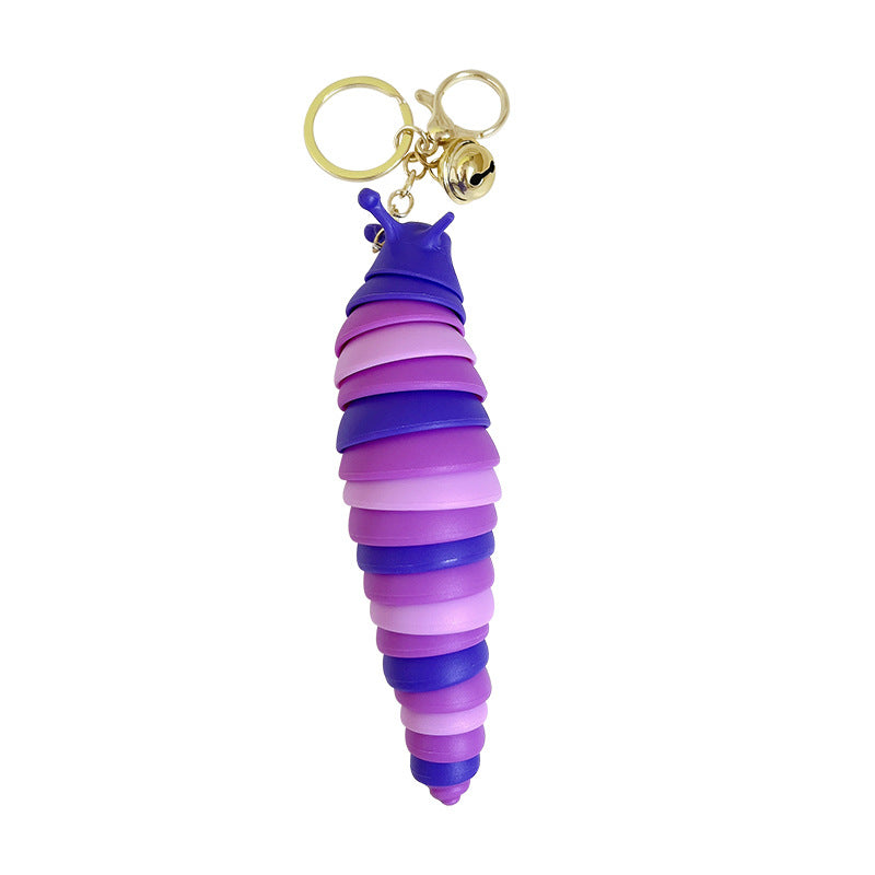 Wholesale Unzip caterpillar slug creative keychain