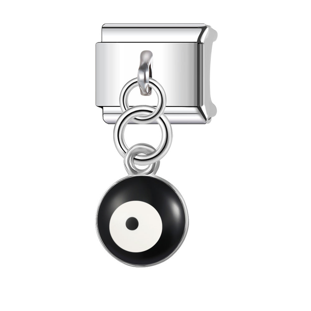 Wholesale Italian Charm Bracelet 9mm DIY Splicing Eyes Stainless Steel Composable Bracelet