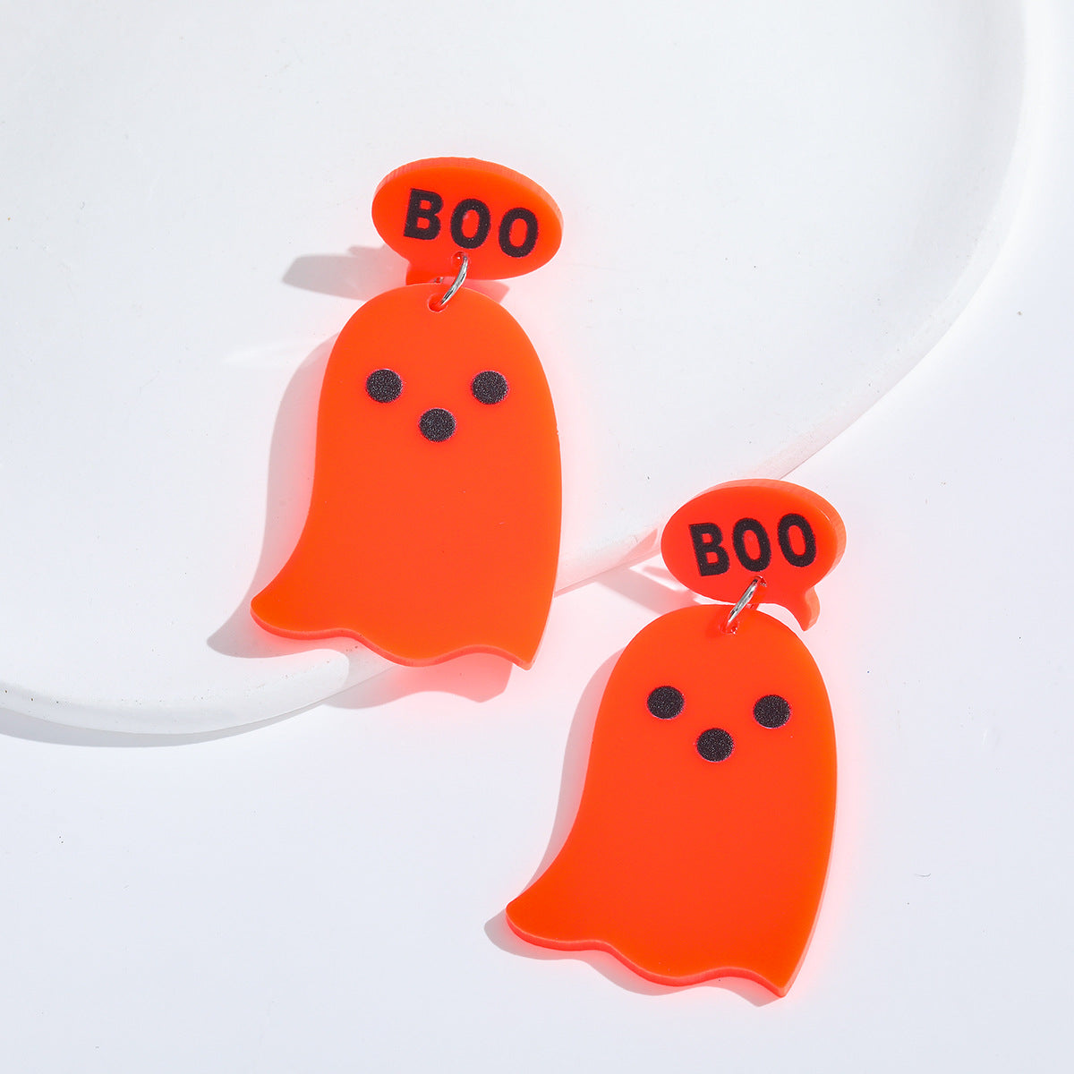 Wholesale Acrylic Cartoon Funny Halloween Ghost Earrings
