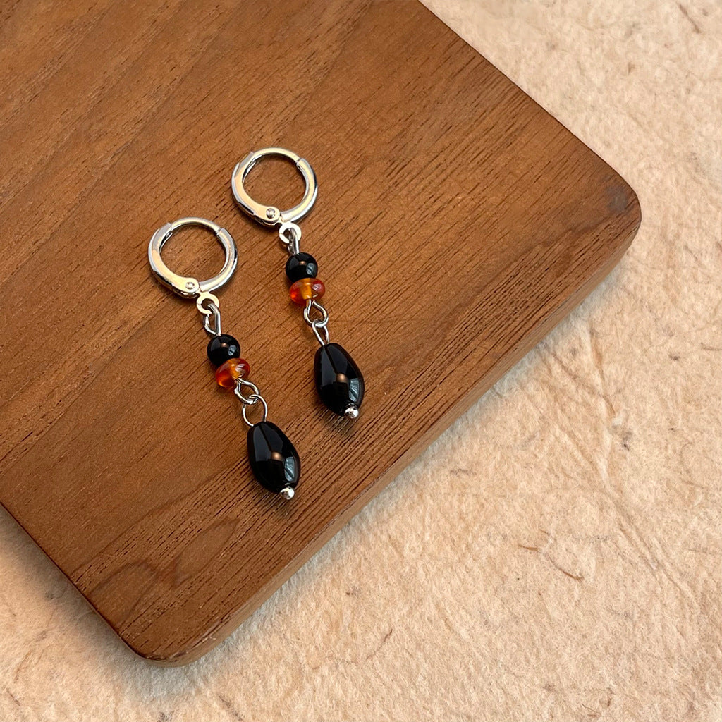 Wholesale  ethnic style natural stone beaded earrings