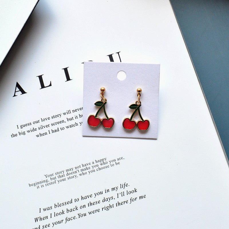 Wholesale Red Cherry Fruit Earrings ACC-ES-XN039