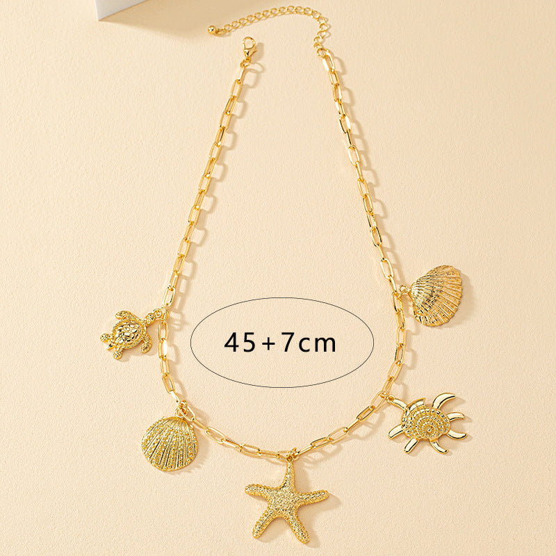 Wholesale Personalized Design Starfish Pendant Necklace