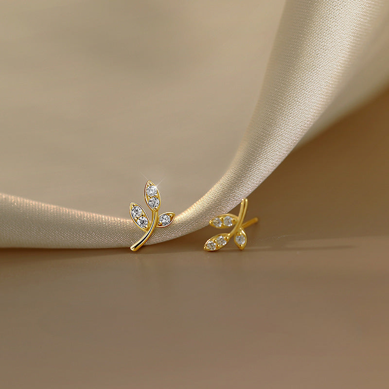 Wholesale 925 Sterling Silver Leaf Earrings