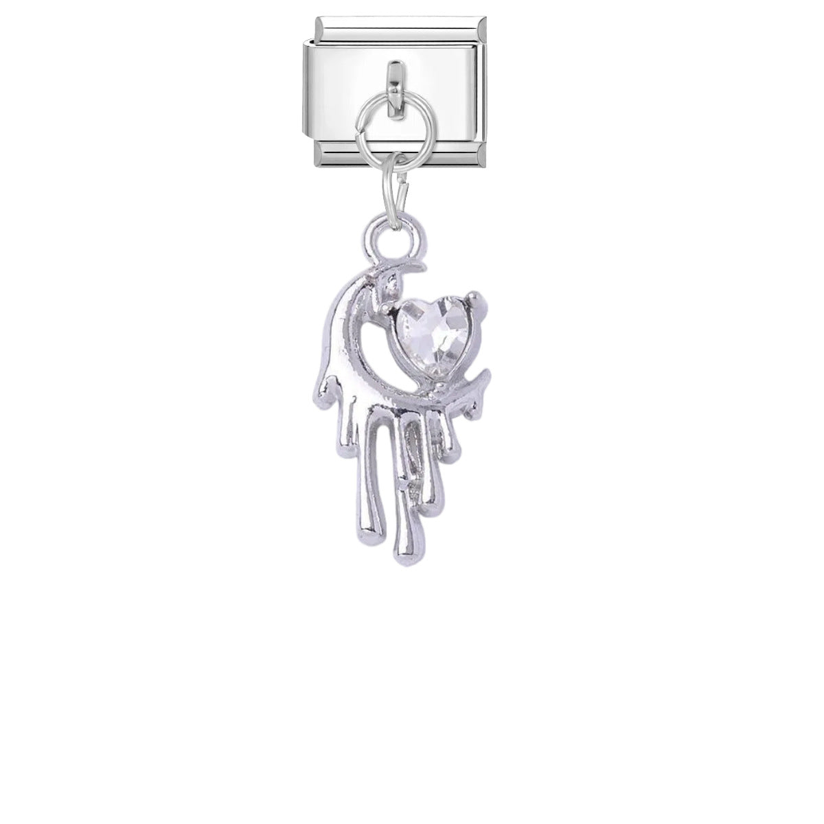 Wholesale Stylish DIY Charm Pendant for Bracelet Watch Strap - Titanium Steel Enamel Butterfly Cross Rhinestone Jewelry Accessory