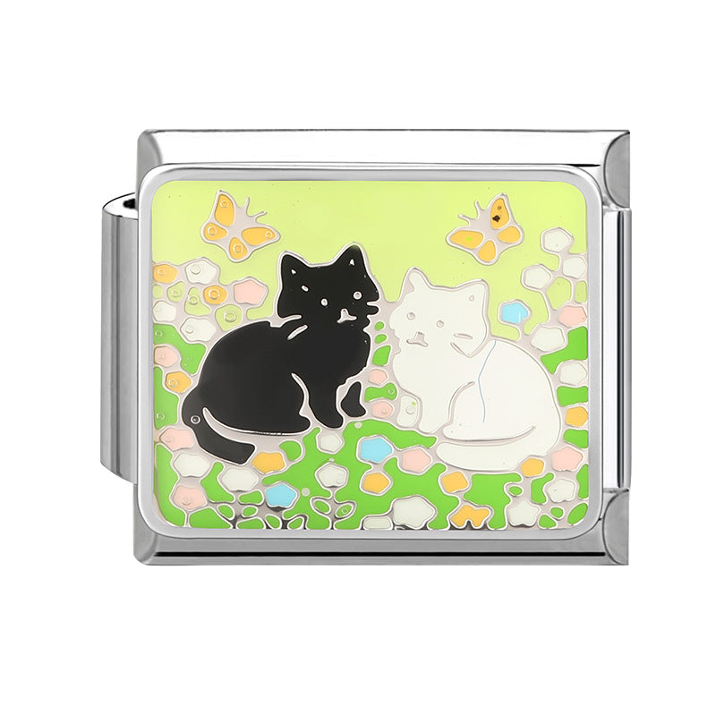 Wholesale 9mm Italian Charm Starter Bracelets DIY Cute Pet Stainless Steel Composable Bracelet