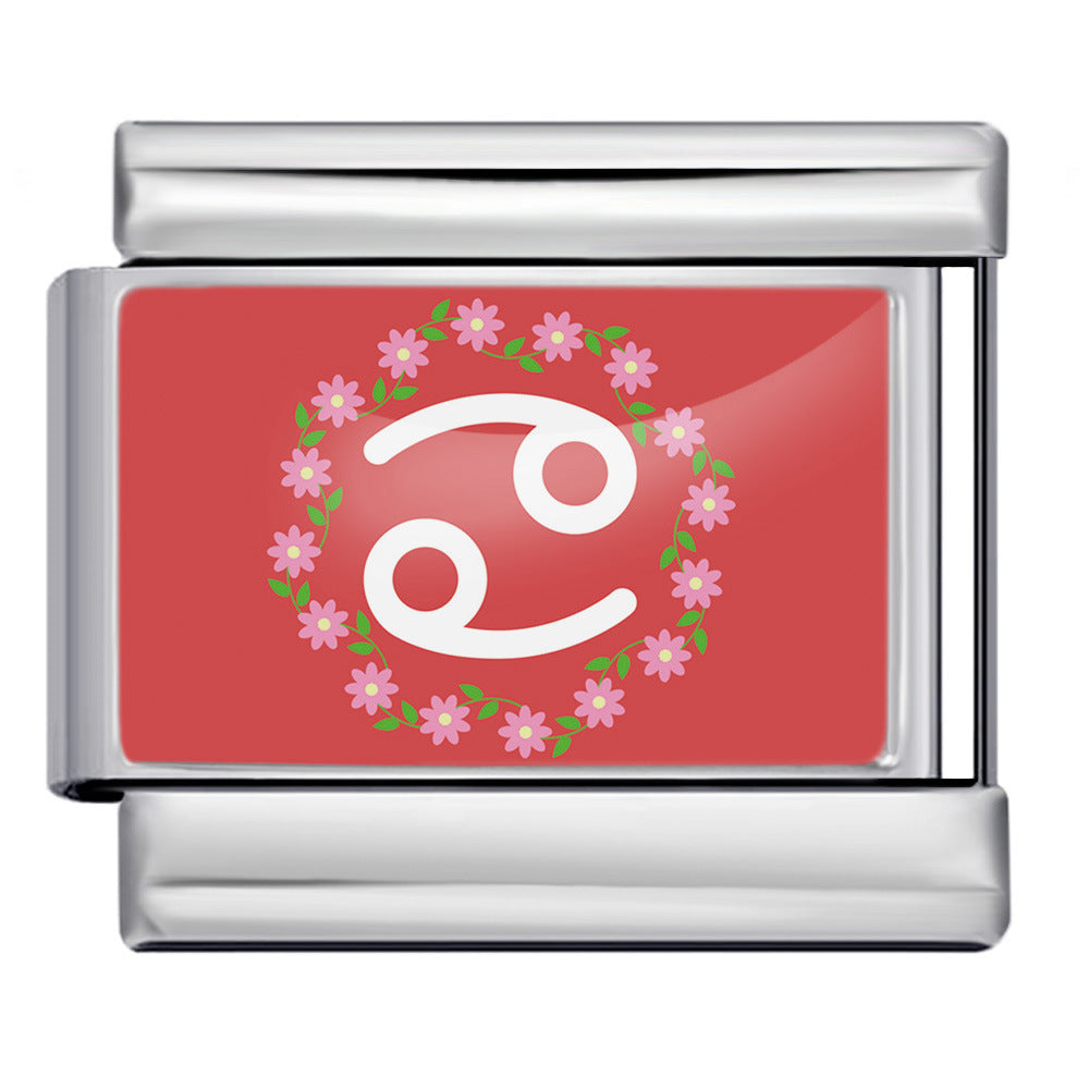 Wholesale Italian Charm Bracelet 9mm DIY 12 Contion Series  Creative Stainless Steel Composable Bracelet