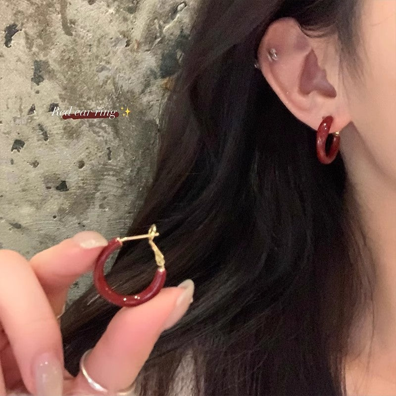 Wholesale Vintage Metallic Shiny Spherical Earrings