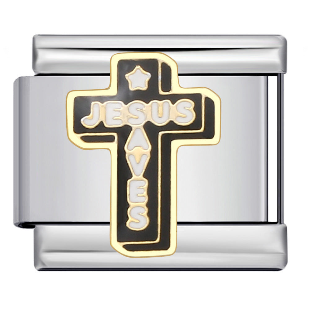 Wholesale 5pcs Italian Charm Bracelet 9mm DIY Splicing Cute Creative Stainless Steel Composable Bracelet