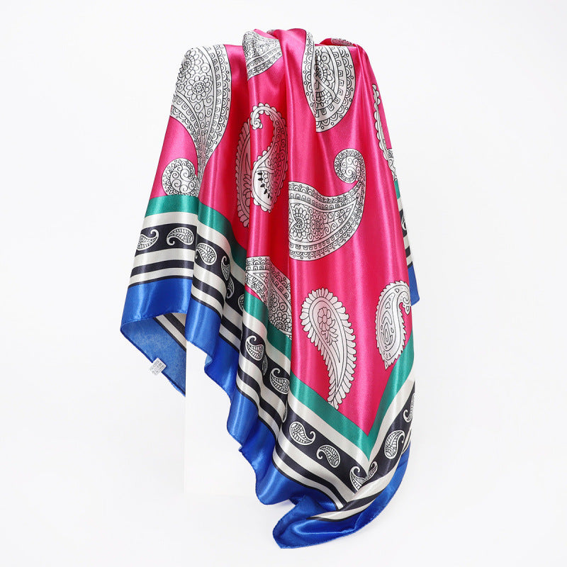 Wholesale  90cm Square Scarf Cashew Flower Silk Scarf