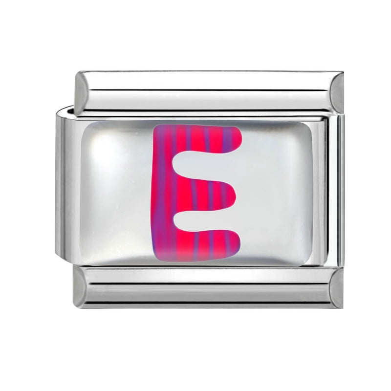 Wholesale 9mm Italian Charm Starter Bracelets DIY Letter Series Stainless Steel Composable Bracelet