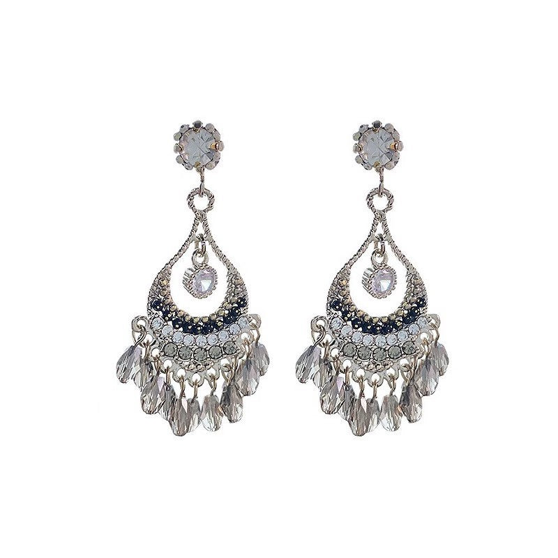 Wholesale Fan-shaped Tassel Earrings Bohemian Earrings