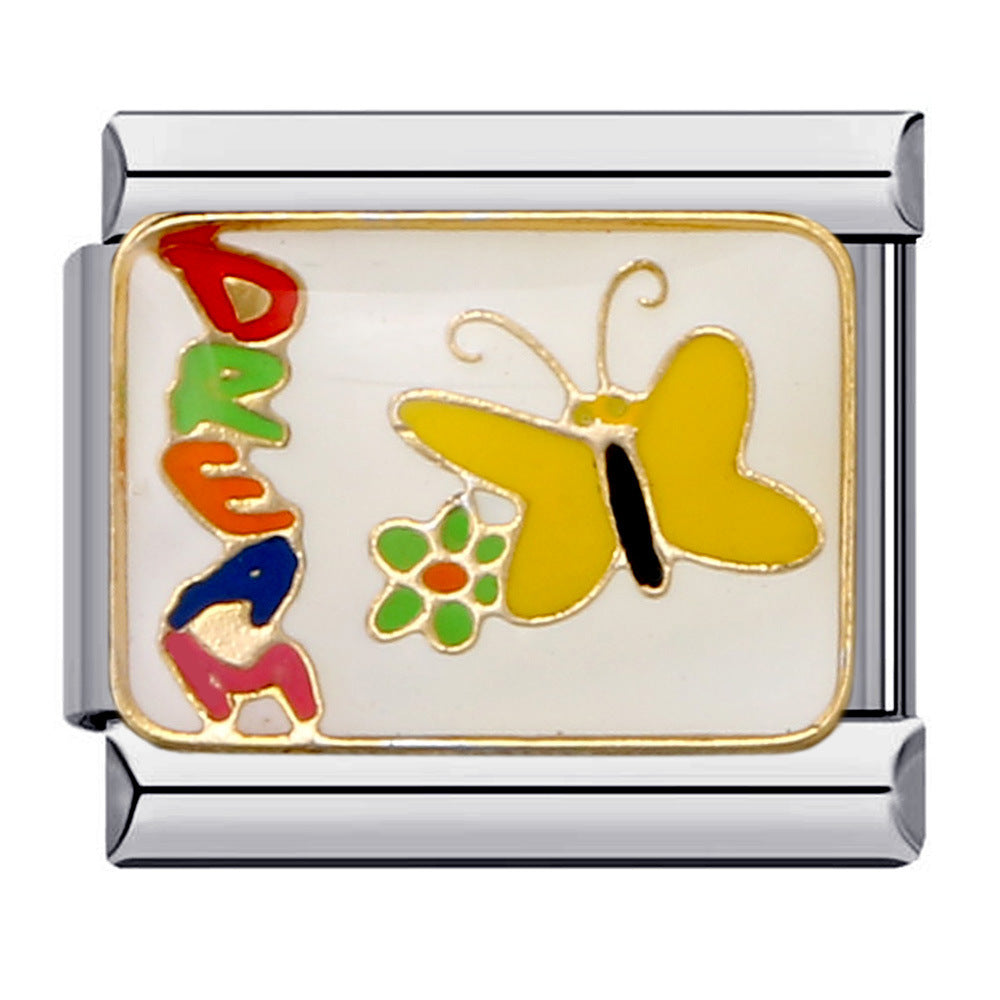 Wholesale Italian Charm Bracelet 9mm DIY Splicing Removable  Stainless Steel Composable Bracelet