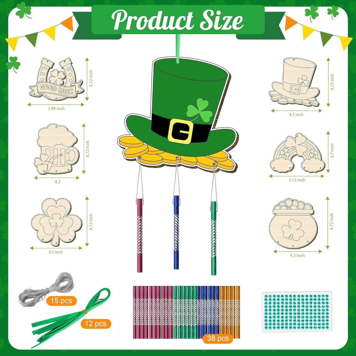 Wholesale Easter suit Wind Bell DIY Wooden Easter Set