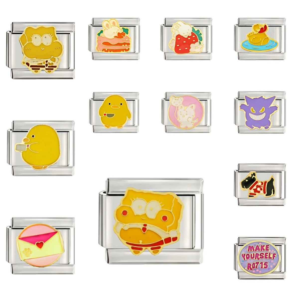 Wholesale 10pcs Italian charms italian bracelet DIY bracelet stainless steel bracelet CYZ single beads beaded