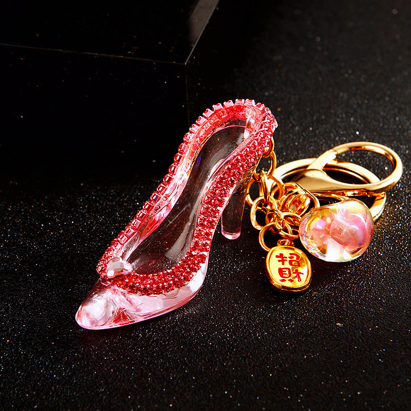Wholesale Diamond Crystal High Heels Metal Keychain ACC-KC-RuiYuan006