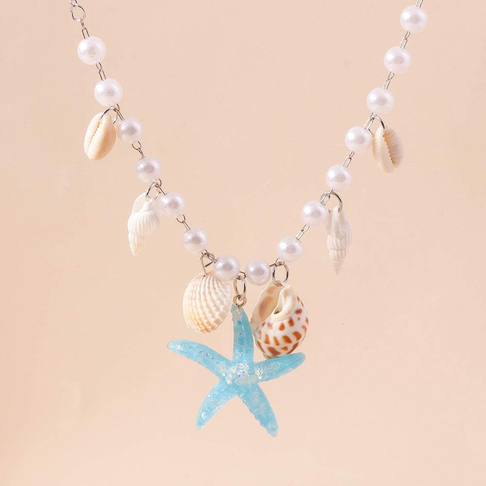 Wholesale Pearl Conch Starfish Necklaces Choker Necklaces ACC-NE-YueSen003