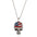 Wholesale Halloween jewelry  Independence Day diamond flag skull pendant necklace