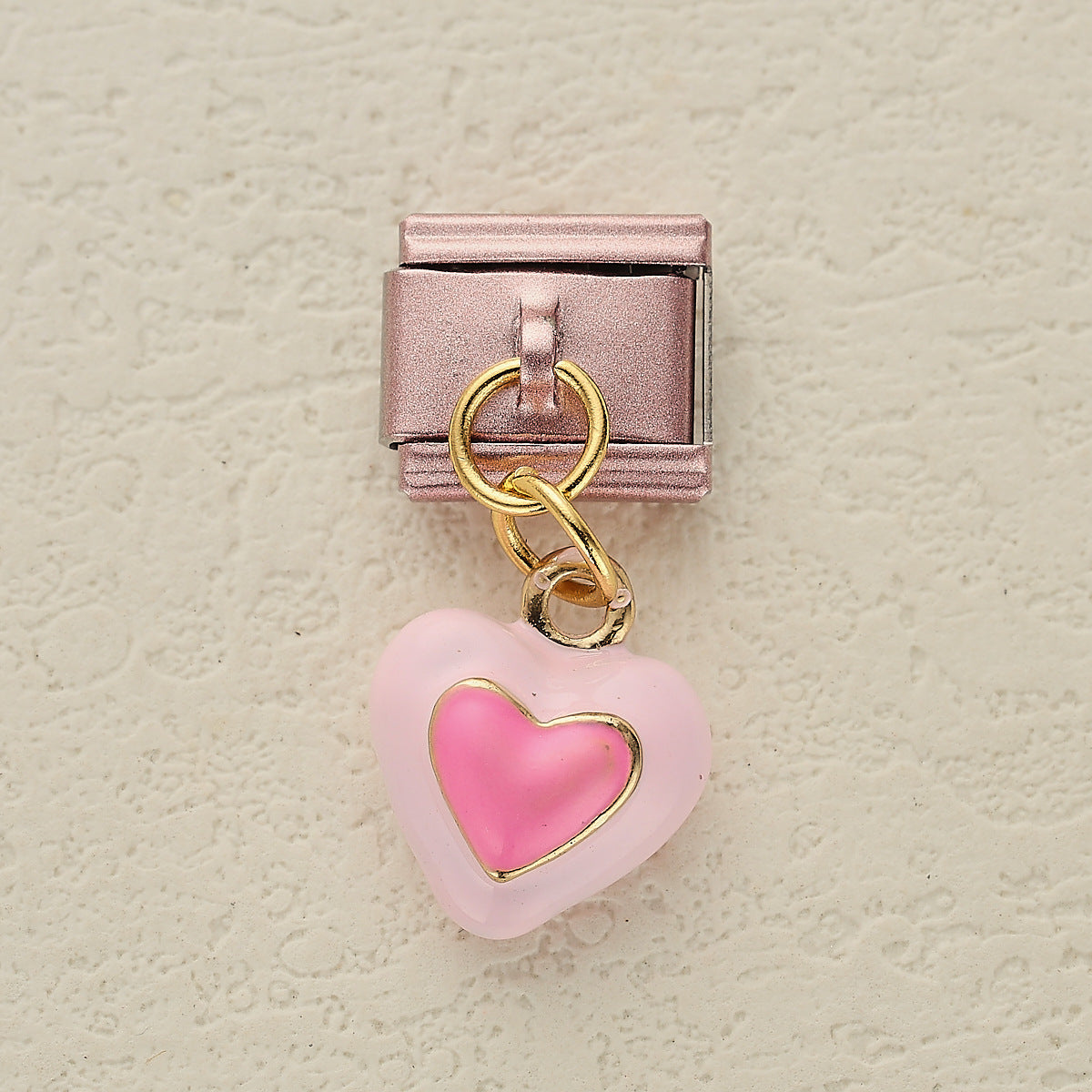 Wholesale 10pcs Italian Charm Bracelet 9mm DIY Splicing Rainbow Puppy Heart Element Pendant Stainless Steel Composable Bracelet