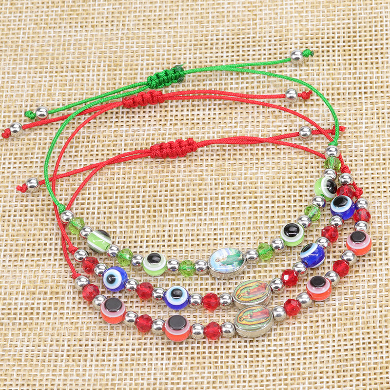 Wholesale  St. Benedict St. Jude Devil's Eye beaded bracelet